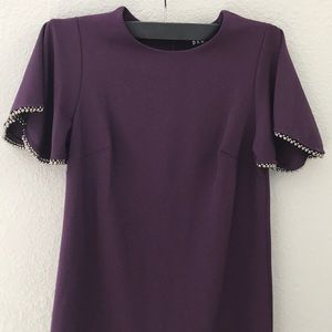 DKNY Flutter Sleeves Straight Cut Dress